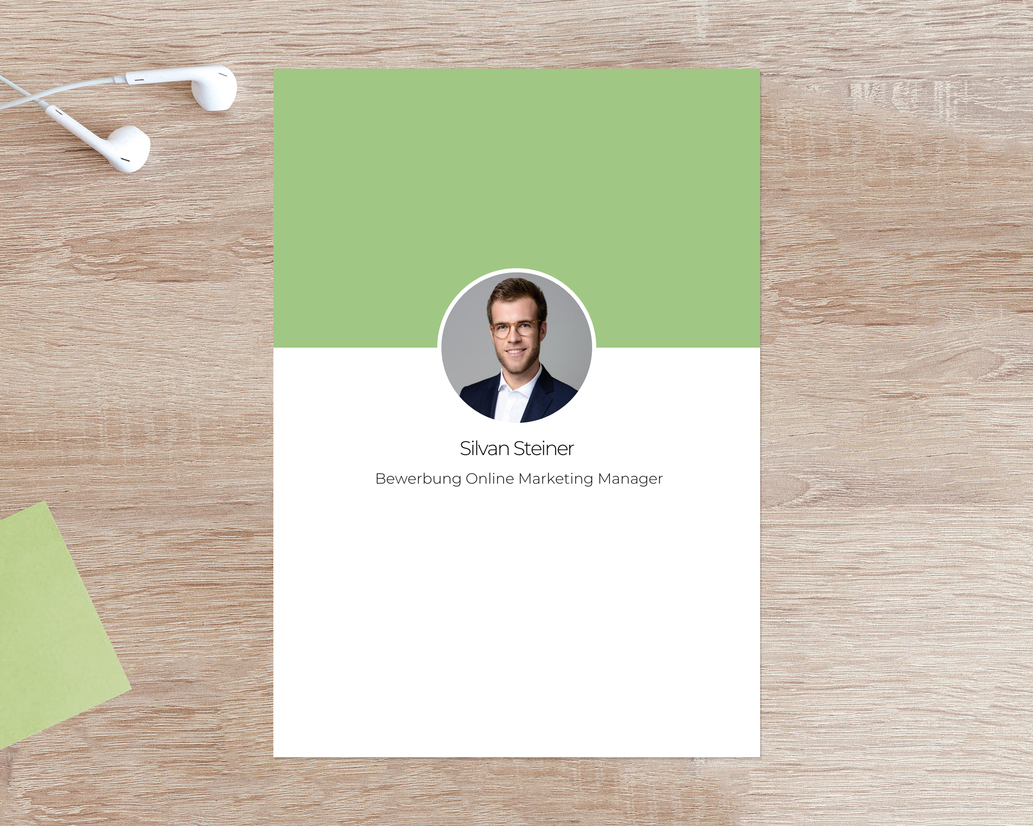 Deckblatt Bewerbung